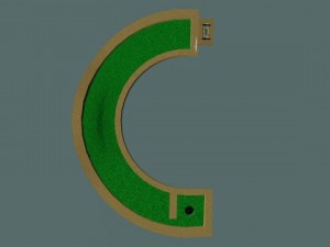 mini golf alphabet  c hole Model 3D