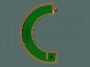 mini golf alphabet  c hole 3D Model