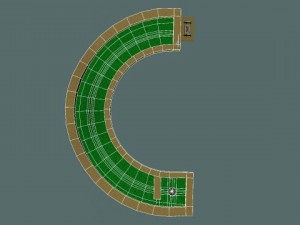 mini golf alphabet  c hole Model 3D