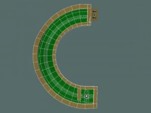 mini golf alphabet  c hole 3D Model