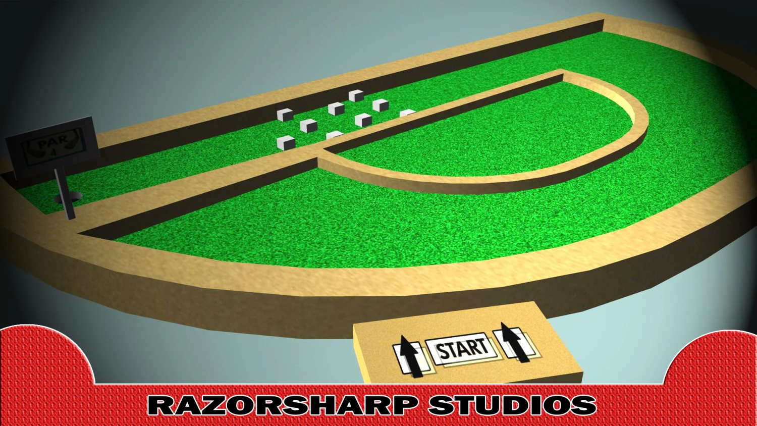 mini golf alphabet d hole 3D Model .c4d .max .obj .3ds .fbx .stl .blend 