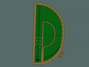 mini golf alphabet d hole 3D Model