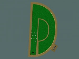 mini golf alphabet d hole 3D Model
