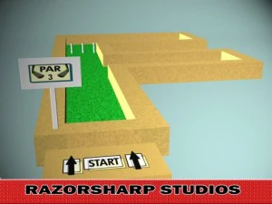 мини-гольф с алфавитом f лунка 3D Модель