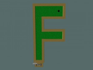 mini golf alphabet f hole 3D Model