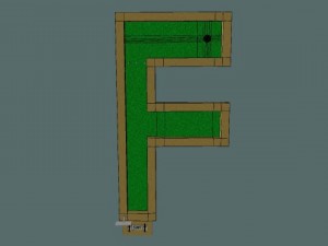 mini golf alphabet f hole 3D Model
