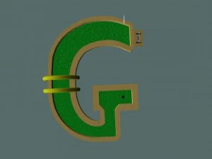 mini golf alphabet g hole 3D Model