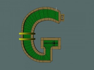 mini golf alphabet g hole Model 3D
