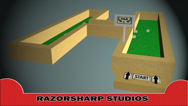 mini golf alphabet h hole 3D 모델 .c4d .max .obj .3ds .fbx .stl .blend 