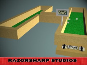 mini golf alphabet h hole 3D Model