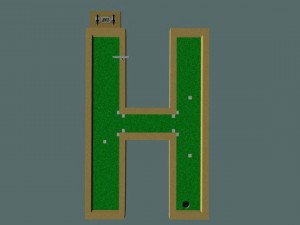 mini golf alphabet h hole 3D 모델