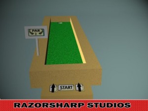 mini golf alphabet i hole 3D Model