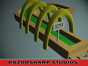 mini golf alphabet j hole 3D Model