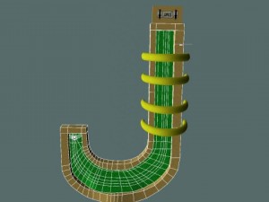 mini golf alphabet j hole Model 3D