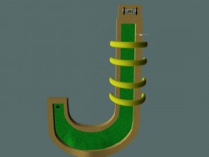 mini golf alphabet j hole Model 3D