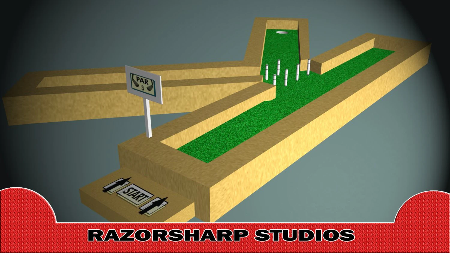 mini golf alphabet k hole 3D Model .c4d .max .obj .3ds .fbx .stl .blend 