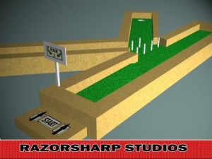 mini golf alphabet k hole 3D Model