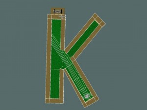 mini golf alphabet k hole Modello 3D