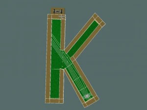 mini golf alphabet k hole 3D Model