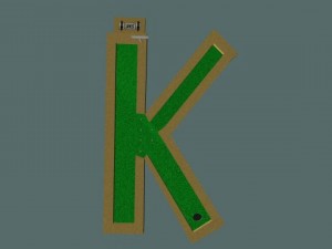 mini golf alphabet k hole Modello 3D