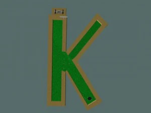 mini golf alphabet k hole 3D Model