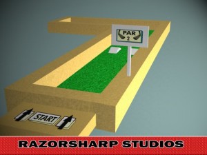 mini golf alphabet l hole 3D Model