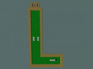 mini golf alphabet l hole 3D Model