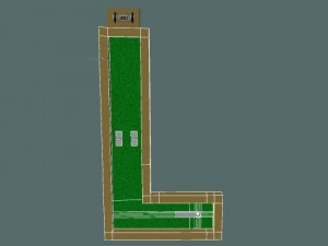 mini golf alphabet l hole 3D 模型