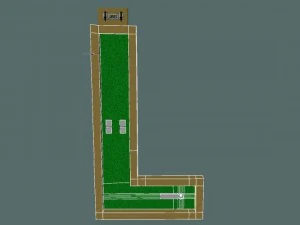 mini golf alphabet l hole 3D Model
