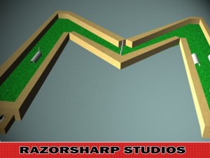 mini golf m hole 3D Model
