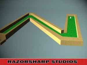 mini golf alphabet n hole 3D Model