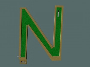 mini golf alphabet n hole Modèle 3D