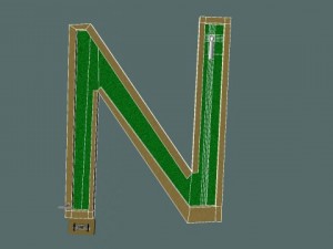 mini golf alphabet n hole Modèle 3D