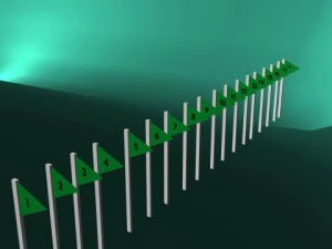 mini golf alphabet n hole 3D Model