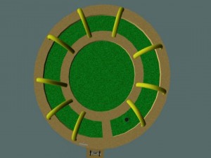 mini golf alphabet o hole Modello 3D
