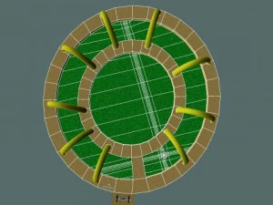mini golf alphabet o hole 3D Model