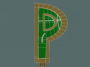 mini golf alphabet p hole 3D Model