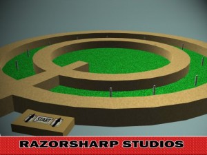 mini golf alphabet q hole 3D Model