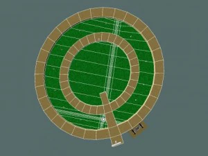 mini golf alphabet q hole 3D Model