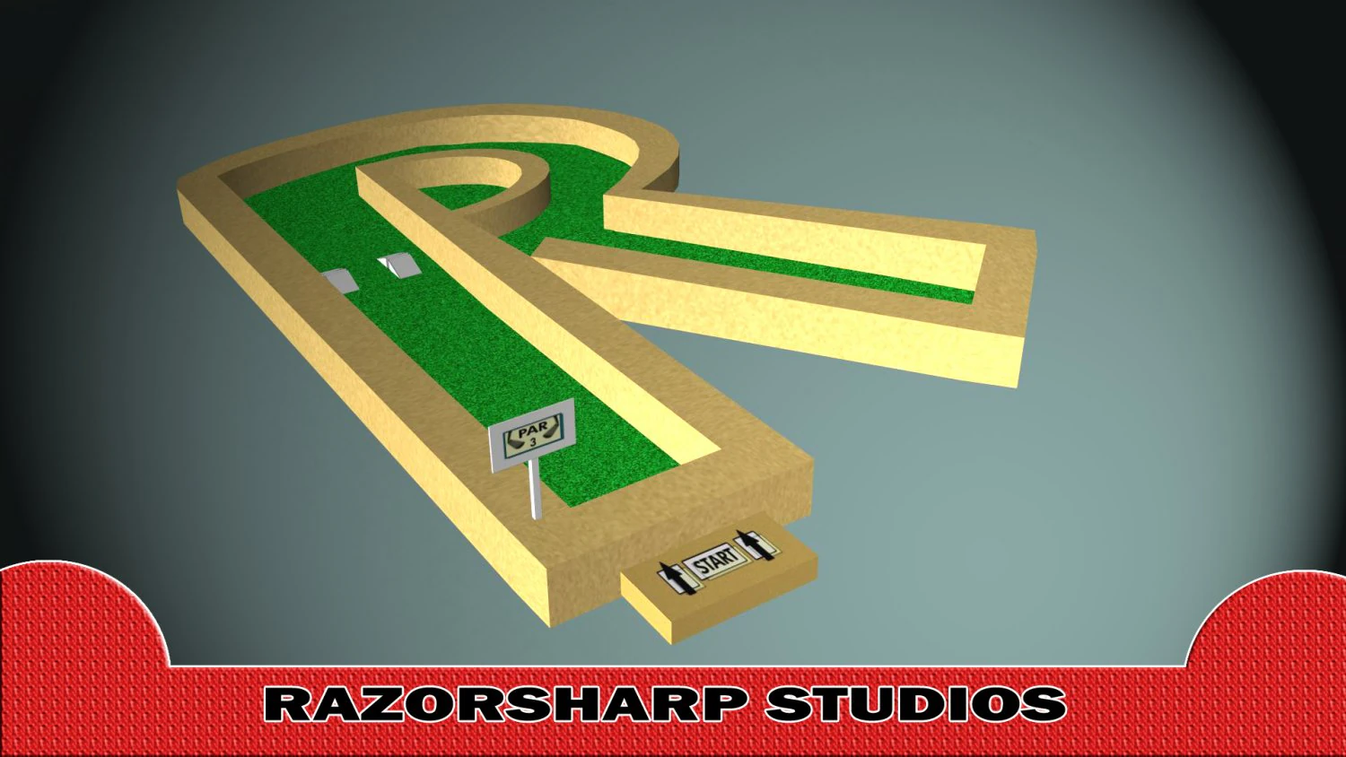 mini golf alphabet r hole 3D Model .c4d .max .obj .3ds .fbx .stl .blend