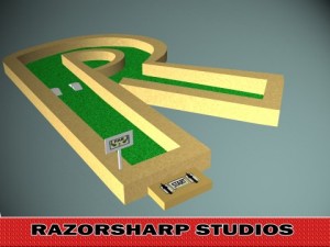 mini golf alphabet r hole 3D Model