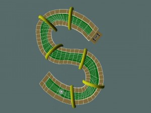 mini golf alphabet s hole 3D Model