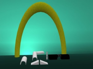 mini golf alphabet t hole Model 3D