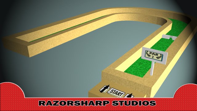 mini golf alphabet u hole 3D Model .c4d .max .obj .3ds .fbx .stl .blend 