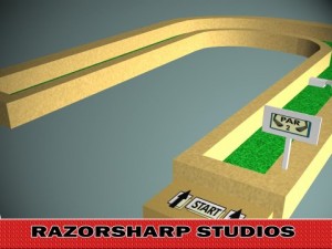 mini golf alphabet u hole 3D Model