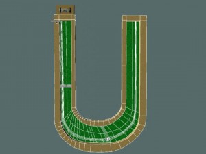 mini golf alphabet u hole 3D Model