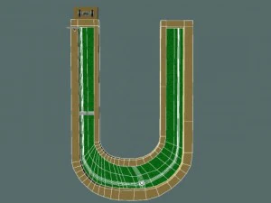 mini golf alphabet u hole 3D Model