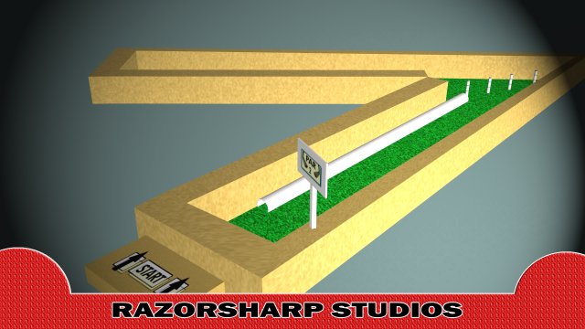mini golf alphabet v hole 3D Модель .c4d .max .obj .3ds .fbx .stl .blend 