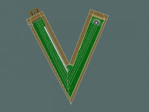 mini golf alphabet v hole 3D Модель