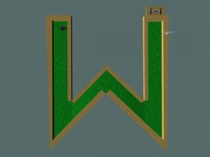 mini golf alphabet w hole 3D 모델